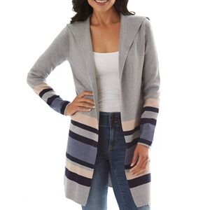 Long Cardigan Striped Apt. 9 size Large